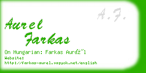 aurel farkas business card